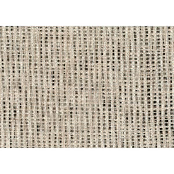 Kenneth James Kyou Taupe Grasscloth Peelable Wallpaper (Covers 72 sq. ft.)
