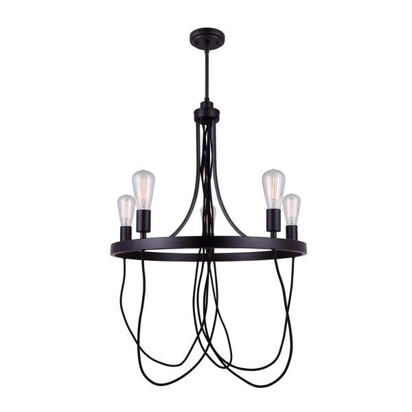 CANARM Morgan 5-Light Oil Rubbed Bronze Chandelier