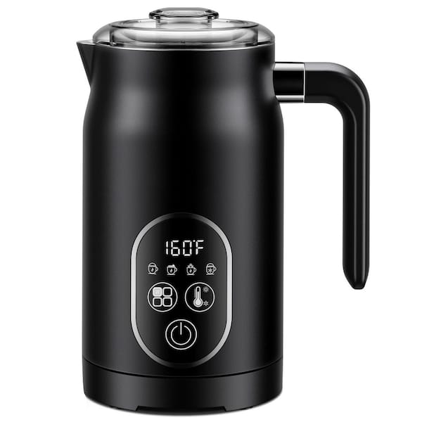 4-in-1 Milk Frother and Steamer with Auto Temperature Control for Hot or Cold Foam, Coffee, Latte, Cappuccino