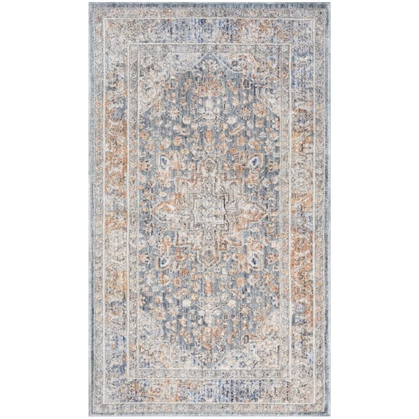 Nourison Timeless Classics Ivory Doormat 3 ft. x 4 ft. Center medallion Traditional Area Rug