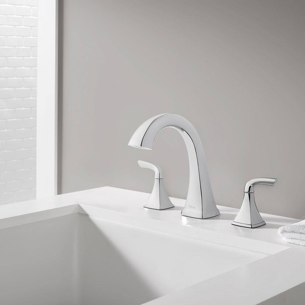 Bronson Polished Chrome 2-Handle Deck-Mount Roman Tub Faucet