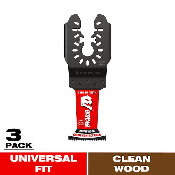 1-1/4 in. AMPED Demo Demon Universal Fit Carbide Oscillating Tool Blades for Clean Wood (3-Pack)