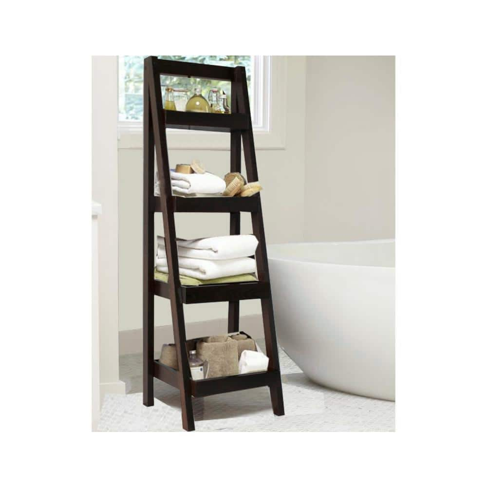 Bathroom Storage Ladder in White