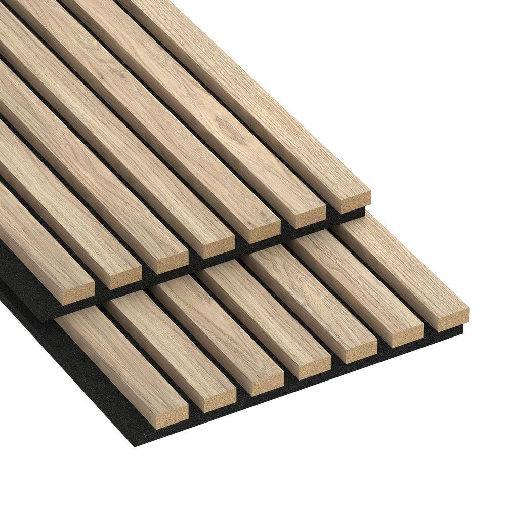 104.38 in. x 11.25 in x 0.875 in. Acoustic Vinyl 7 Grid Slat Wall Siding Board in Maple Color (Set of 2 Piece) price history on PriceWatchPro