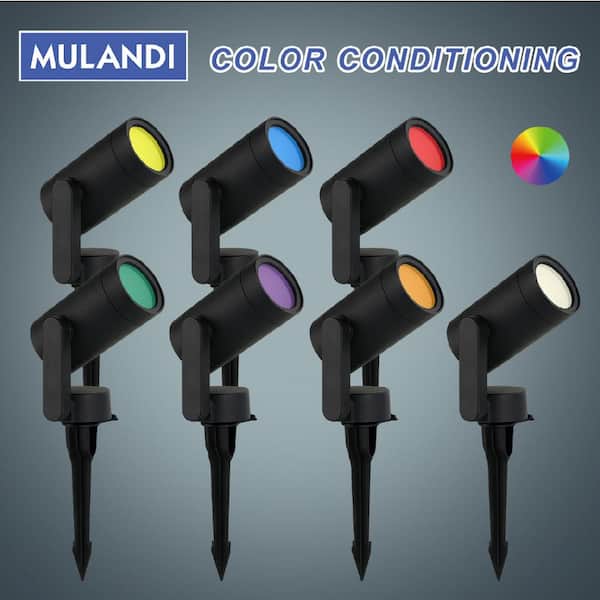 Mulandi Low Voltage Black LED Spotlight Smart Light Kit with 36