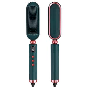 10.8 in. x 2 in. x 1.7 in. Electric Hair Straightener Brush Anti-scald Straightening Curler Hot Comb