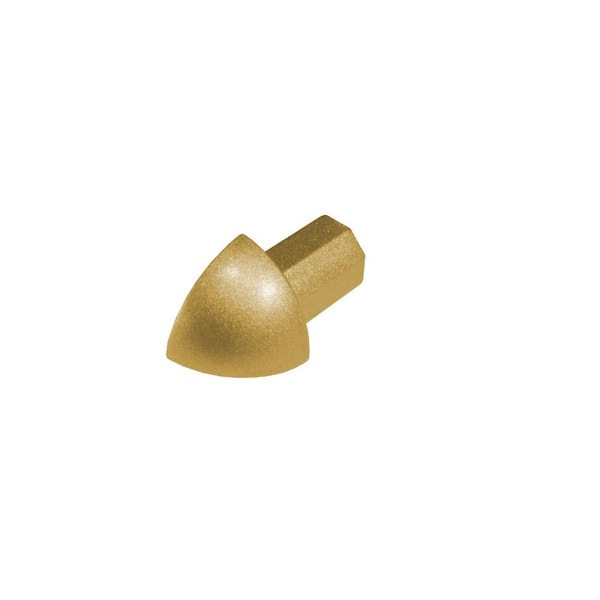 Durondell 3/8 in. Round Edge Ext Crnr Aluminum Anodized Gold Molding and Transition Trim