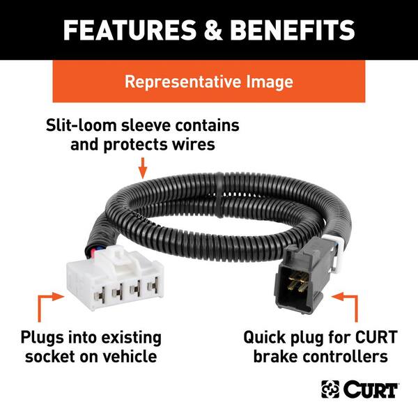 Curt 51525 Trailer Brake Controller Harness for Silverado 1500/Sierra 1500 Car & Truck Parts