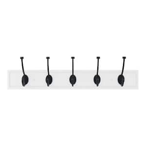 Home Decorators Collection Snap Install 27 in. White Hook Rack