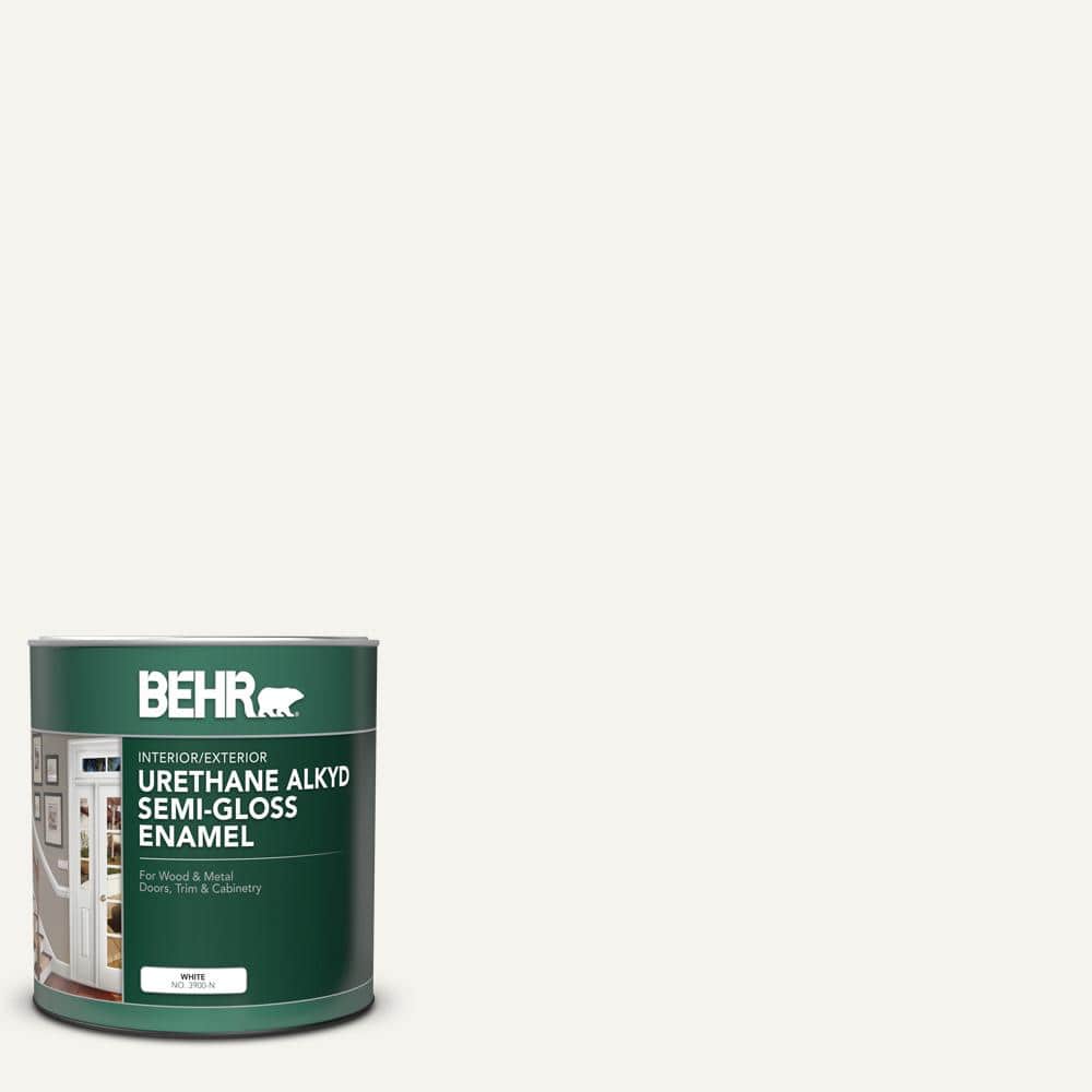 BEHR 1 qt. YLW15 Polar Bear SemiGloss Enamel Urethane BEHR 1 qt. YLW15 Polar Bear SemiGloss Enamel Urethane