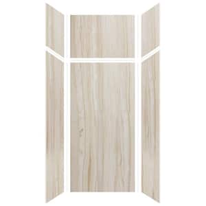 Expressions 36 in. x 36 in. x 96 in. 4-Piece Easy Up Adhesive Alcove Shower Wall Surround in Sorento