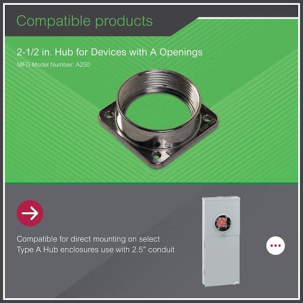 2-1/2 in. Hub for Devices with A Openings