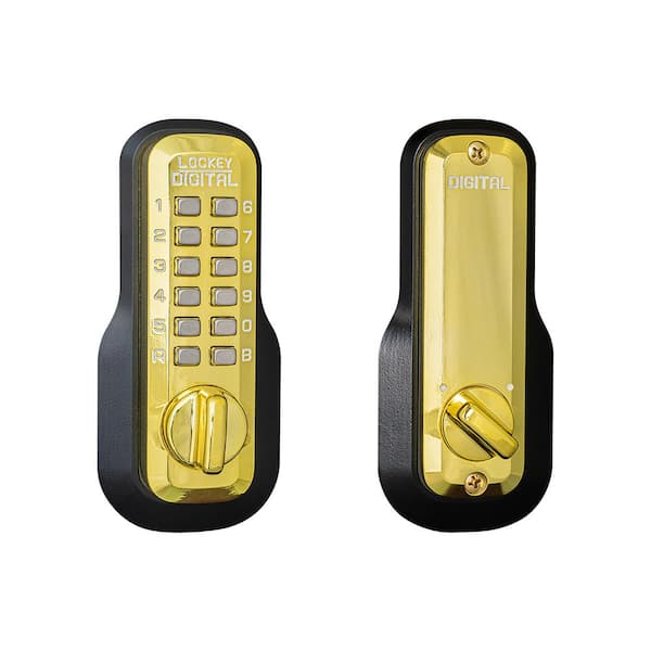 Unbranded Single Cylinder Deadbolt Bright Brass Digital Keypad