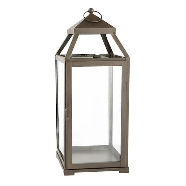 Hampton Bay Large Metal and Glass Lantern