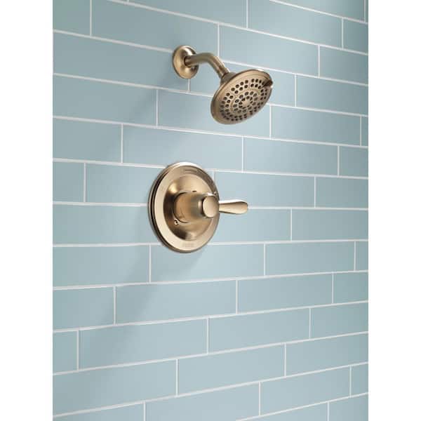 Lahara Gold 1-Handle 1-Spray Shower Faucet Trim Kit in Champagne Bronze (Valve Not Included)