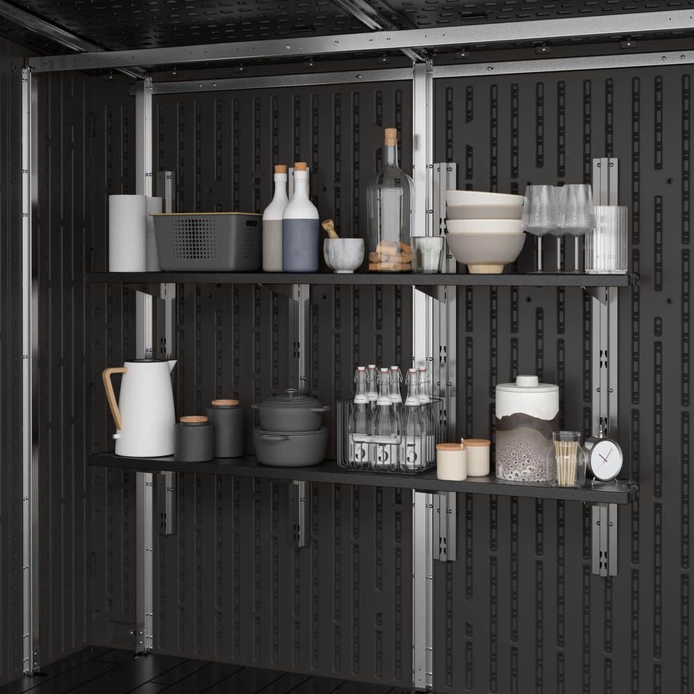 Suncast Black Resin Adjustable Shelf Kit for Sheds