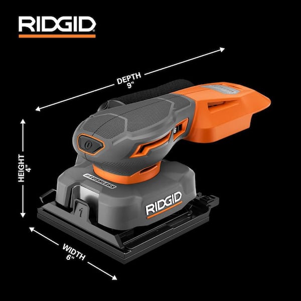 RIDGID 18V Brushless Cordless SubCompact 1/4 Sheet Sander Kit