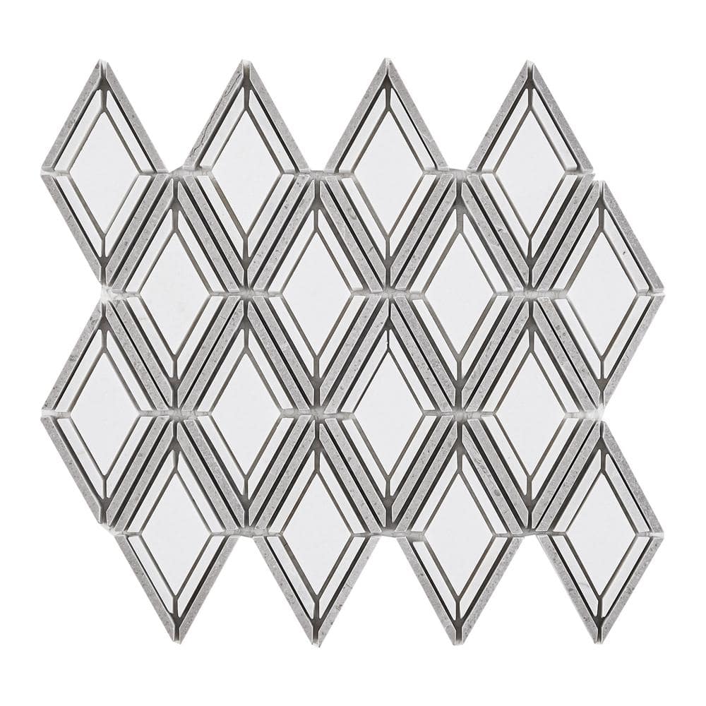 Daltile Premier Elegance Gray White Diamond 11-1/2 in. x 12