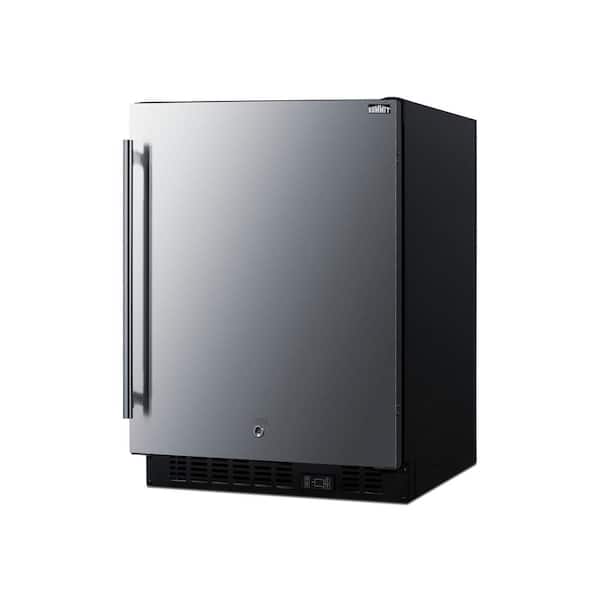 High-End Black Stainless Steel Upright Freezer