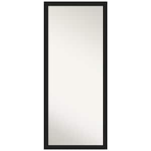 Midnight Black Narrow 27.25 in. W x 63.25 in. H Non-Beveled Casual Rectangle Wood Framed Full Length Floor Leaner Mirror