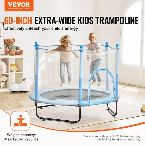 VEVOR 60 in. Kids Trampoline 5ft. Indoor Outdoor Trampoline