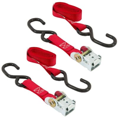 Keeper 04618 16 x 2 Ratchet Tie-Down with J-Hooks 4 Pack 