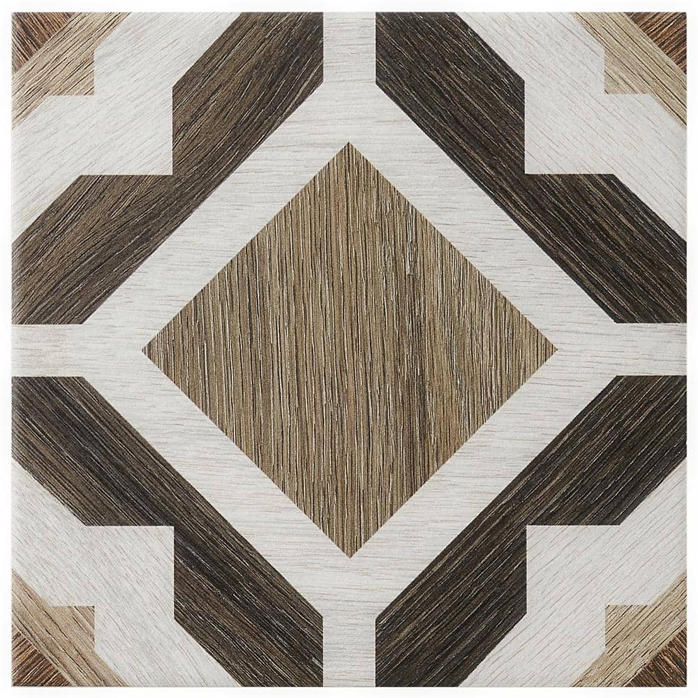Ventura Starwood 8" x 8" Multicolor Matte Porcelain Tile