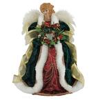 Glitzhome 12 in. H Plaid Angel Christmas Tree Topper Decoration 1123202425