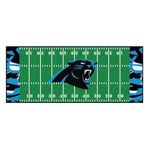Carolina Panthers Football Patterned XFIT Design 2.5 ft. x 6 ft. Field Runner Area Rug