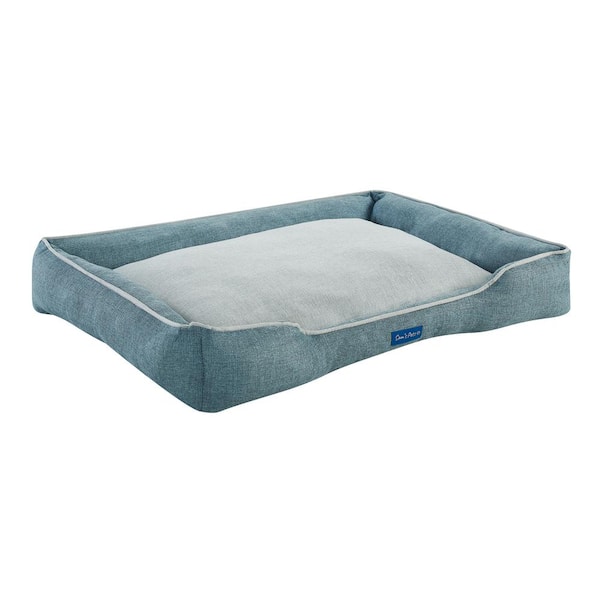 Sam's Pets Square Brown Bolster Dog Bed (Medium) in the Pet Beds