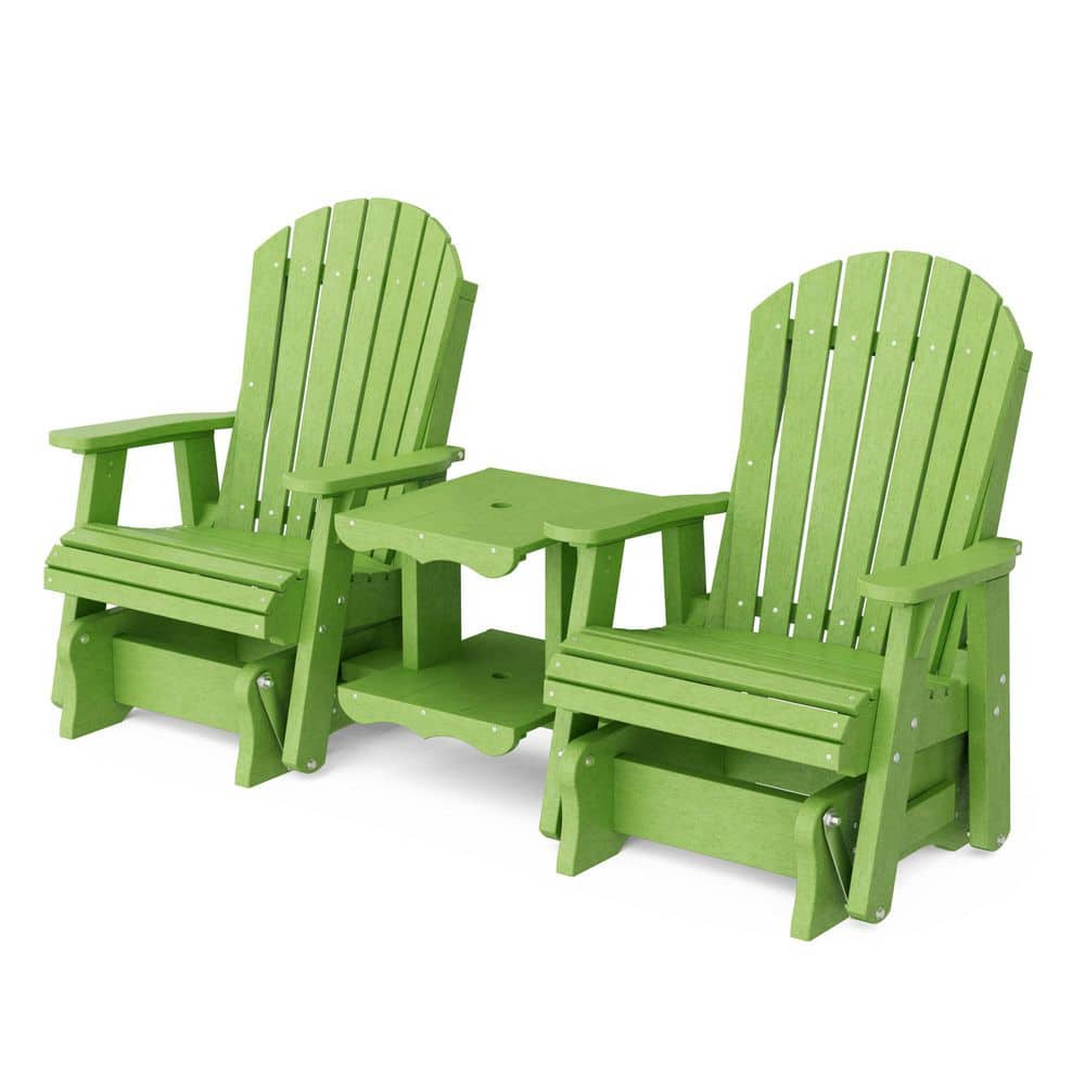 Heritage 2-Person Lime Green HDPE Plastic Outdoor Double Rock-A-Tee Glider Set price history on PriceWatchPro