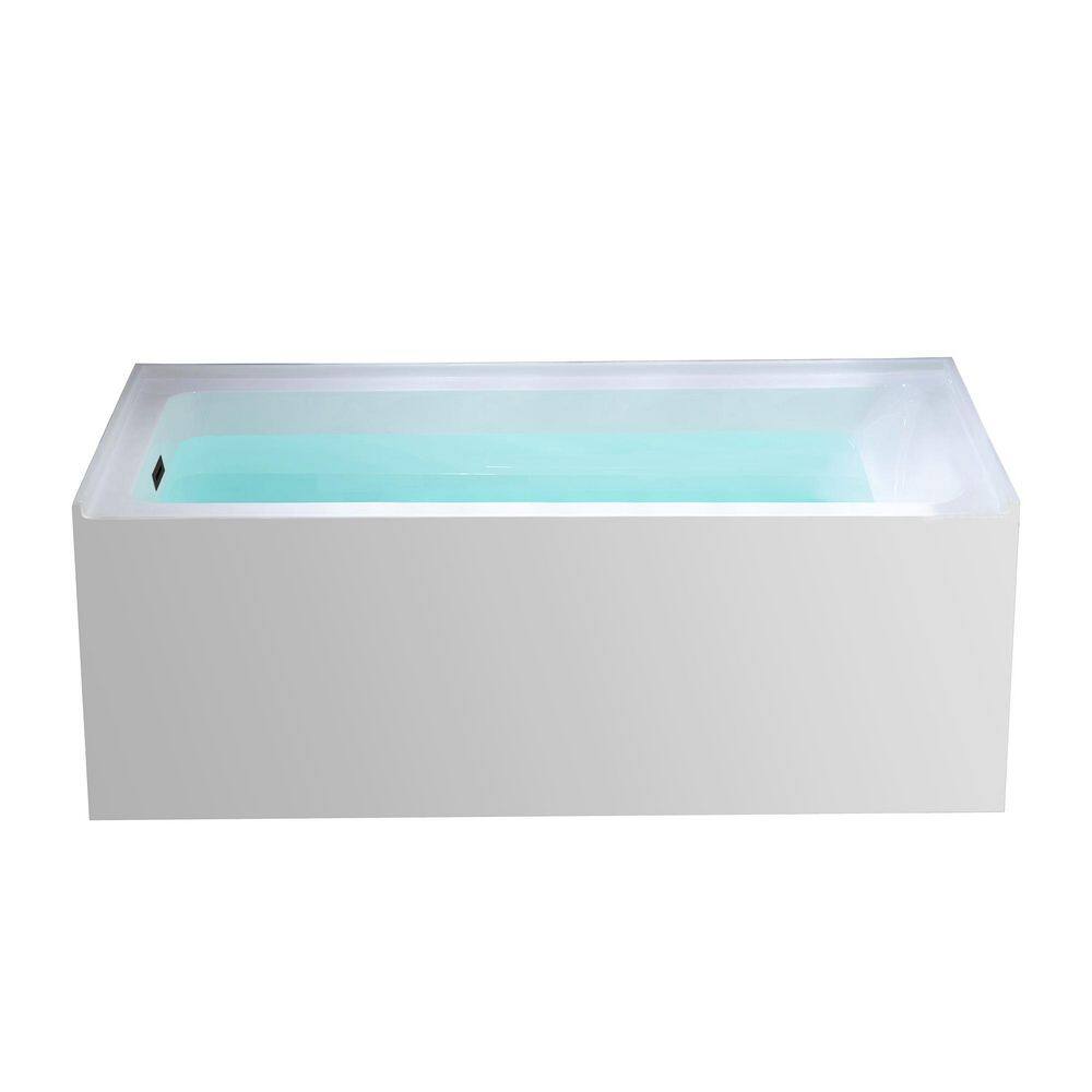 60 in. x 32 in. Heated and Whirlpool Bathtub with Matte Black Left Drain in White price history on PriceWatchPro