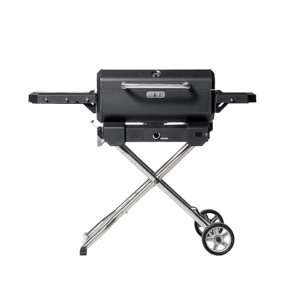 Masterbuilt Portable Charcoal Grill and Smoker in Black with Cart and Analog Temperature Control