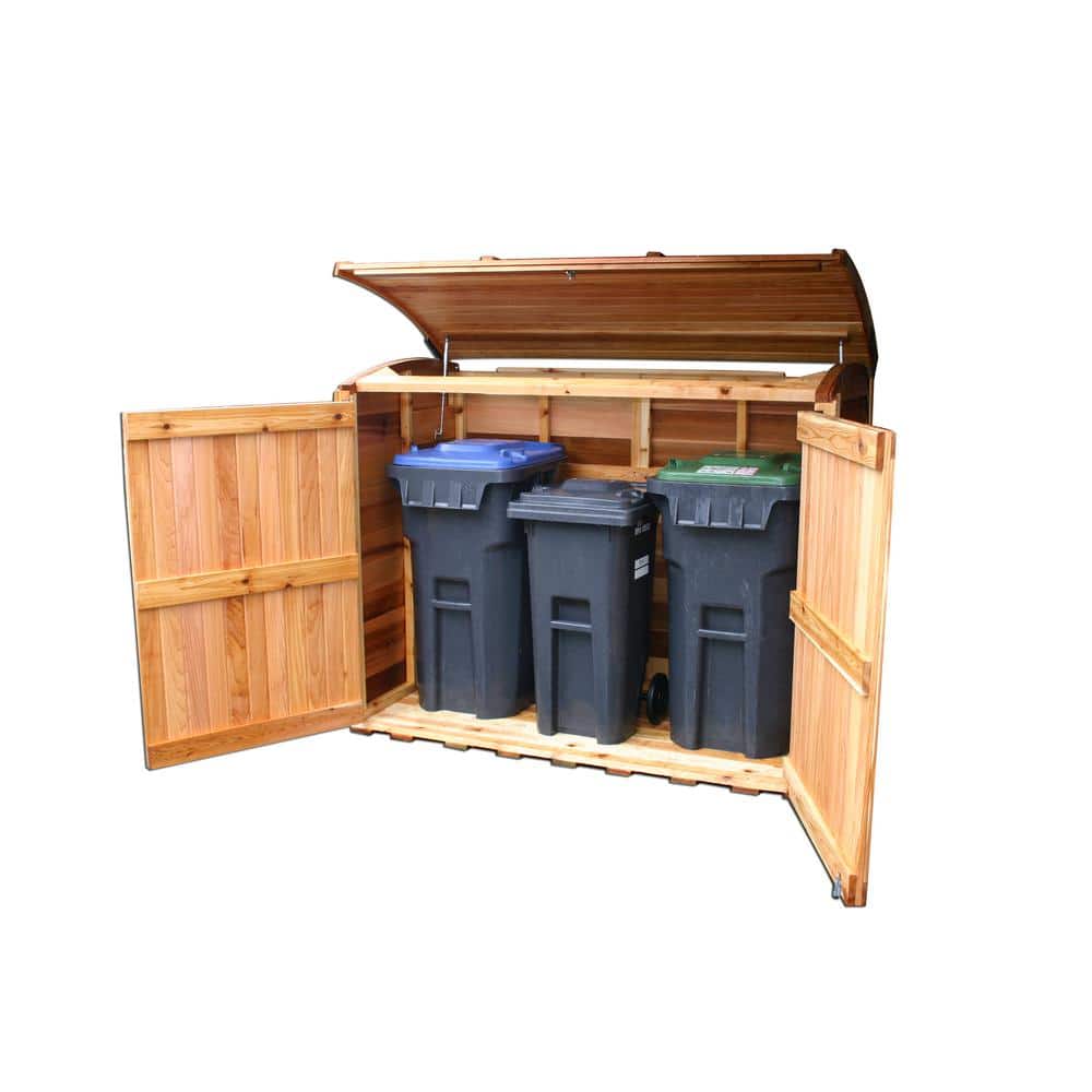 Outdoor Living Today 6 Ft X 3 Oscar Waste Management Shed Oscar63 The Home Depot - Outdoor Patio Garbage Can Home Depot