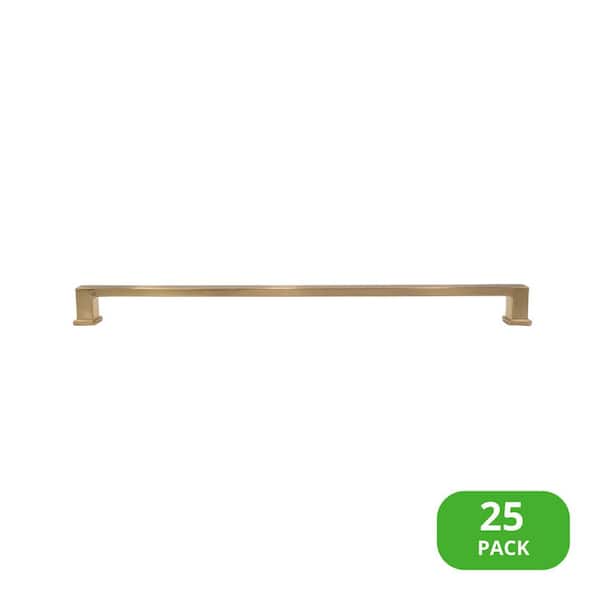 25-Pack Chelsey 12 in. (305 mm) Center-to-Center Classic Satin Brass Bar Drawer Pull