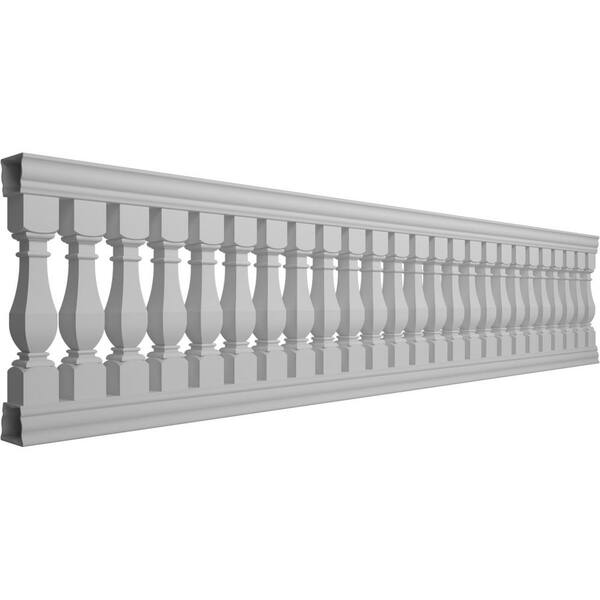 Ekena Millwork Fiberthane Arcadian Balustrade 36 in. L x 42 in. H Fiberglass Railing Kit
