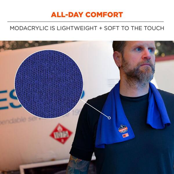Ergodyne Chill-Its 6606FR Blue Cooling Towel 6606FR - The Home Depot
