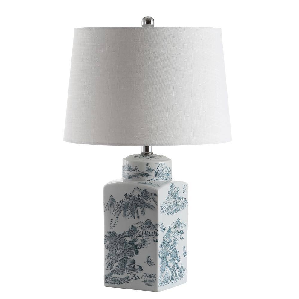 Blue White Chinoiserie Led Table Lamp, Joy Indigo Table Lamp