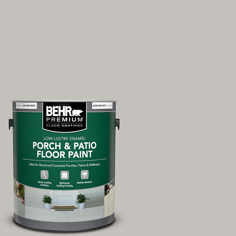 BEHR PREMIUM 1 Gal. #PPU18-10 Natural Gray Low-Lustre Enamel Interior ...