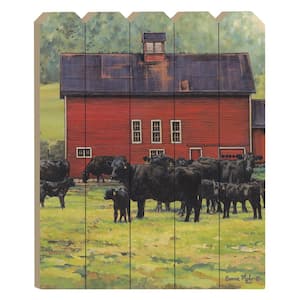 Charlie By the Red Barn Unframed Graphic Print Home Art Print 20 in. x 15 in. .