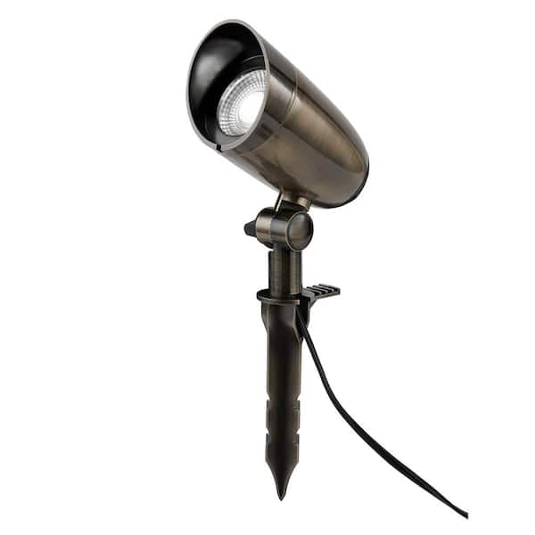 Photo 1 of CE Low Voltage 12-Volt GunMetal Brass LED Spotlight with CCT Beam Angle, 5-Watt 350 Lumens