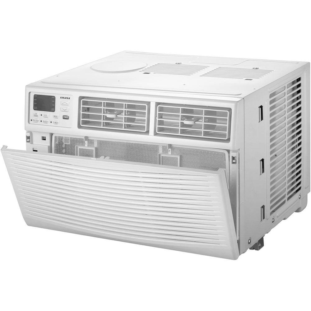 White Digital Window-Mounted Air Conditioner with Remote Control