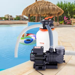 Sand Filter Pump 12 in. 3000 GPH 1/2 HP Swimming Pool Pump System and Filter Set with 6-Way Multi-Port Valve for Pool