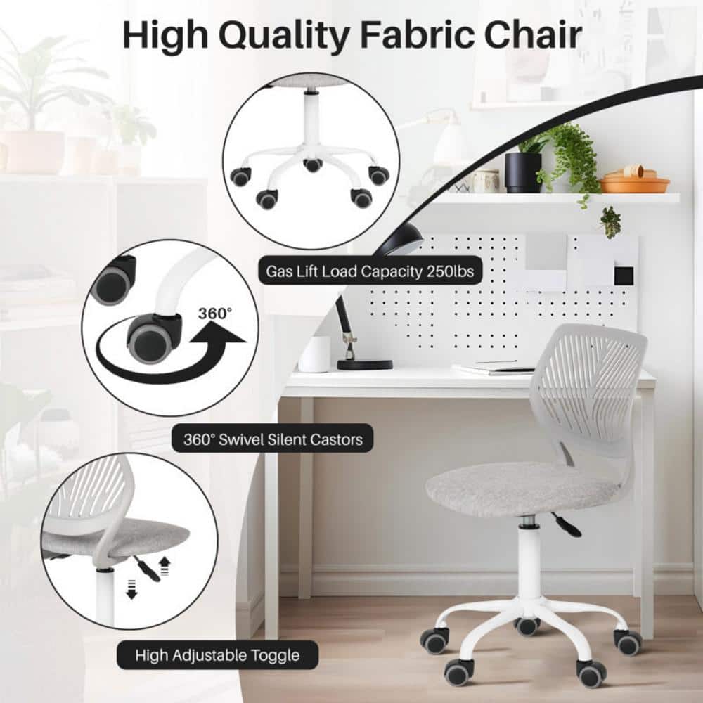 Verita Grey Mesh and Fabric Swivel Task Chair