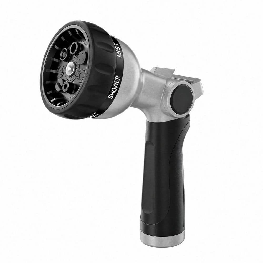 Metal Garden Hose Nozzle with 7 Spray Patterns, Thumb Control, Compact Ergonomic Design, Black price history on PriceWatchPro