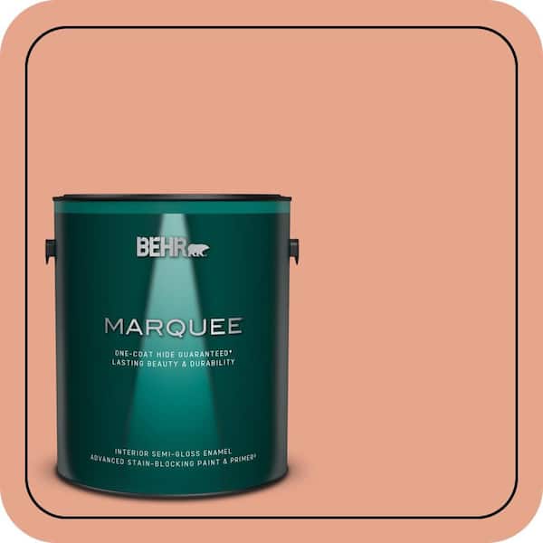 BEHR MARQUEE 1 gal. #M180-4 Priceless Coral Semi-Gloss Enamel Interior Paint & Primer