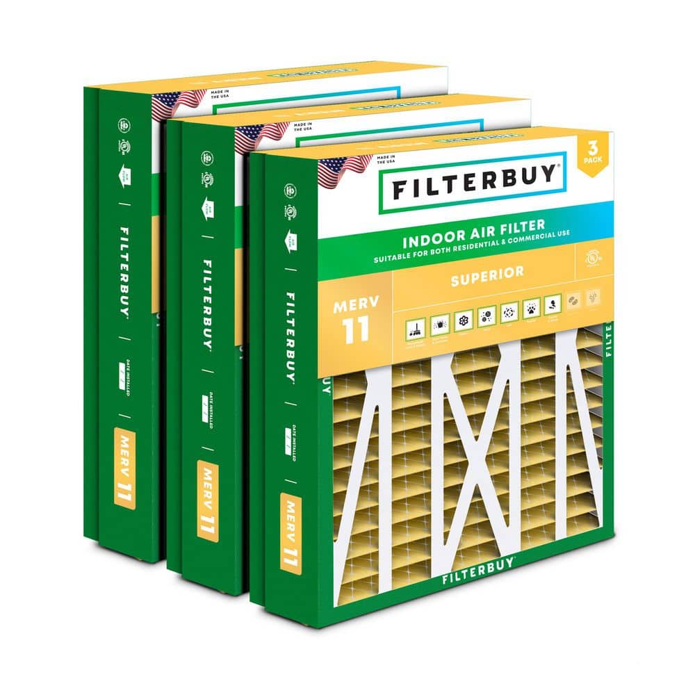 24.5 in. x 27 in. x 5 in. MERV 11 (FPR 7) Allergen Defense Pleated HVAC AC Furnace Air Filters for Trane & More (3-Pack) price history on PriceWatchPro