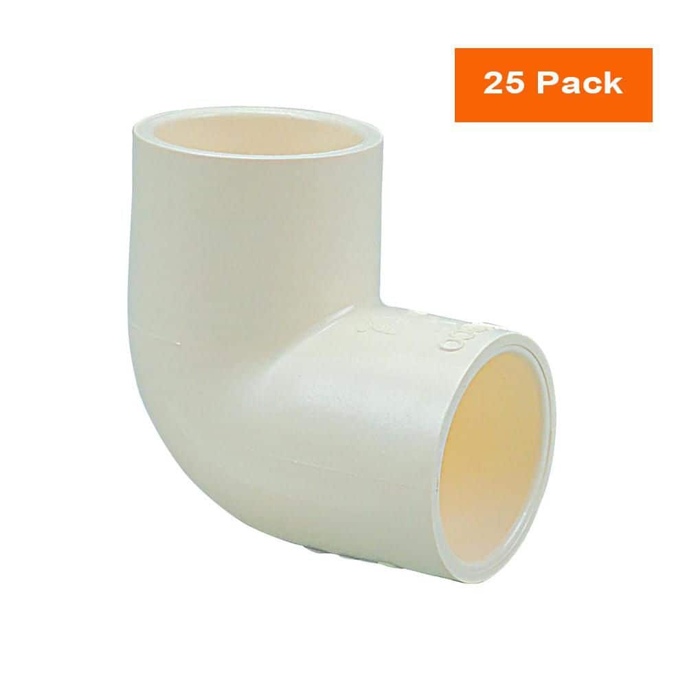 3/4 in. x 3/4 in. Chlorinated Poly Vinyl Chloride (CPVC)-CTS 90-Degree Slip x Slip Elbow Fitting Pro Pack (25-Pack) price history on PriceWatchPro