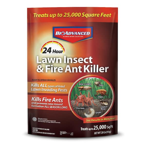 BIOADVANCED 20 lbs. Granules 24-Hour Lawn Insect and Fire Ant Killer