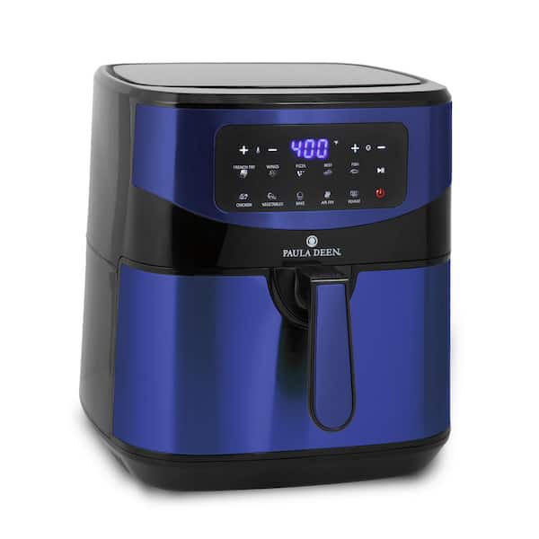 Paula Deen 10 qt. Blue Stainless Steel Air Fryer with Digital LED